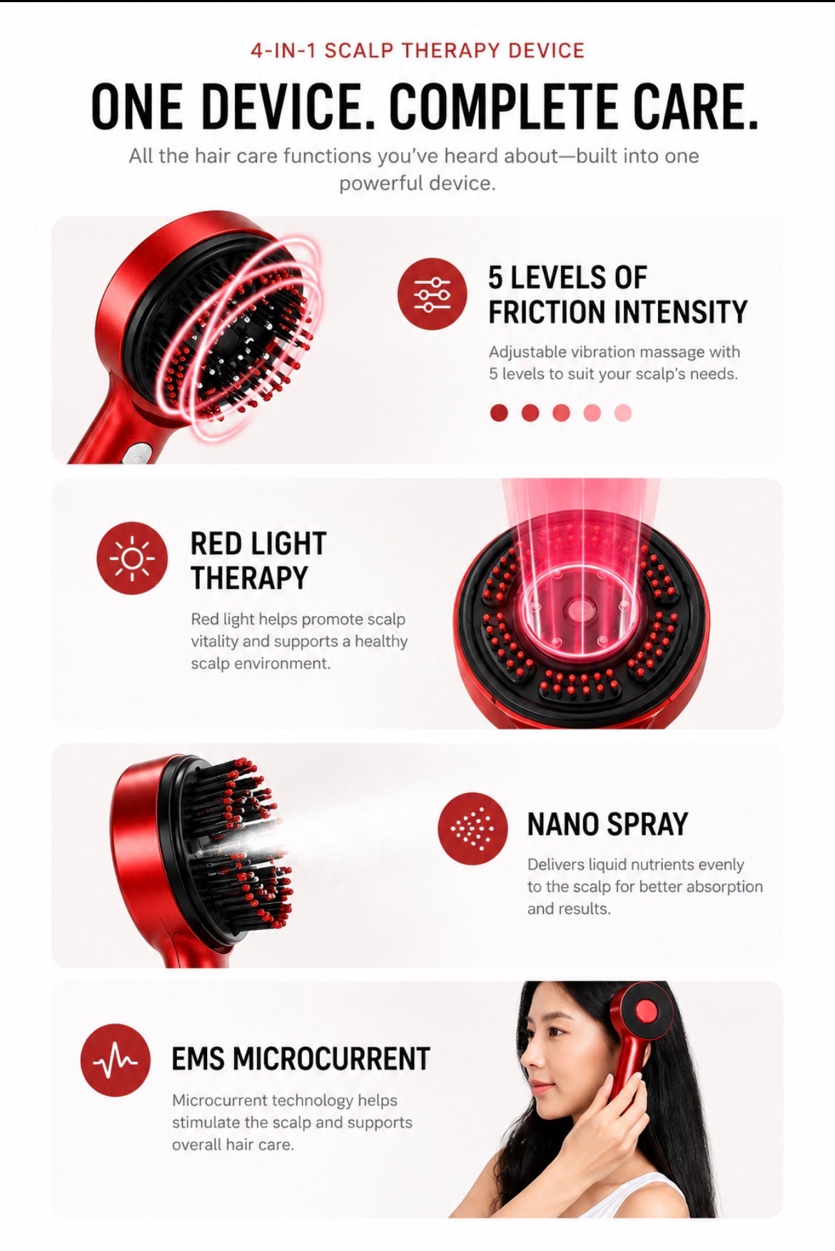 AuraScalp™ 4-in-1 LED Hair Therapy Comb